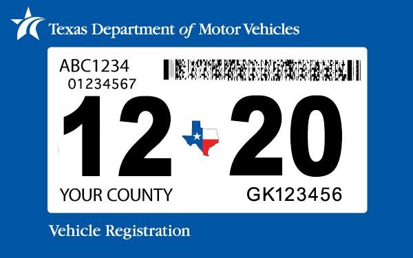 Sample Vehicle Registration Sticker